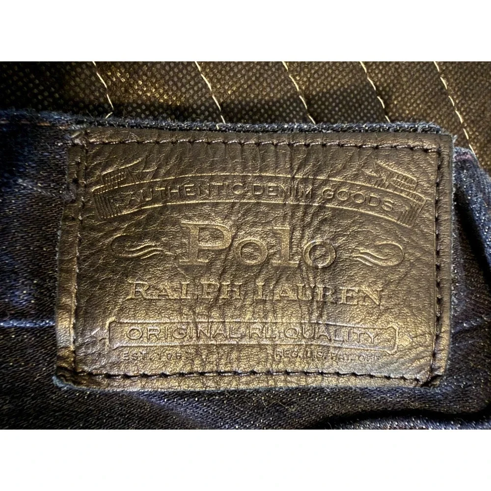 Polo Ralph Lauren Hampton Relaxed Straight Jeans Mens 36x32 Dark Indigo Blue